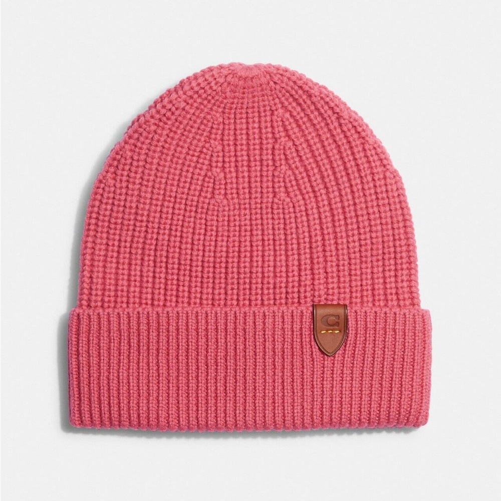 Coach Knit Beanie in Watermelon